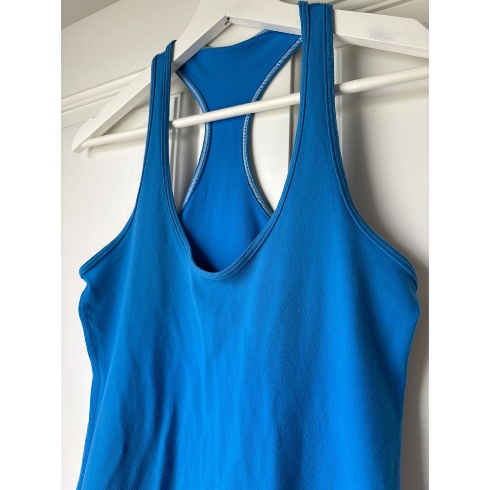 Lululemon Cool Racerback Tank Top Size 4 Blue Yoga Gym Activewear - Picture 4 of 5